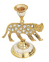 Brass Table Tiger Candle Stand 0.3Kg